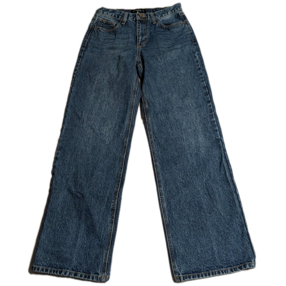 Just Black Denim Womens 27 Relaxed Straight Leg Jeans Blue High Rise Made USA